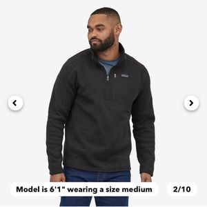 Patagonia Men’s “Better Sweater” 1/4 Zip Fleece, Size Medium